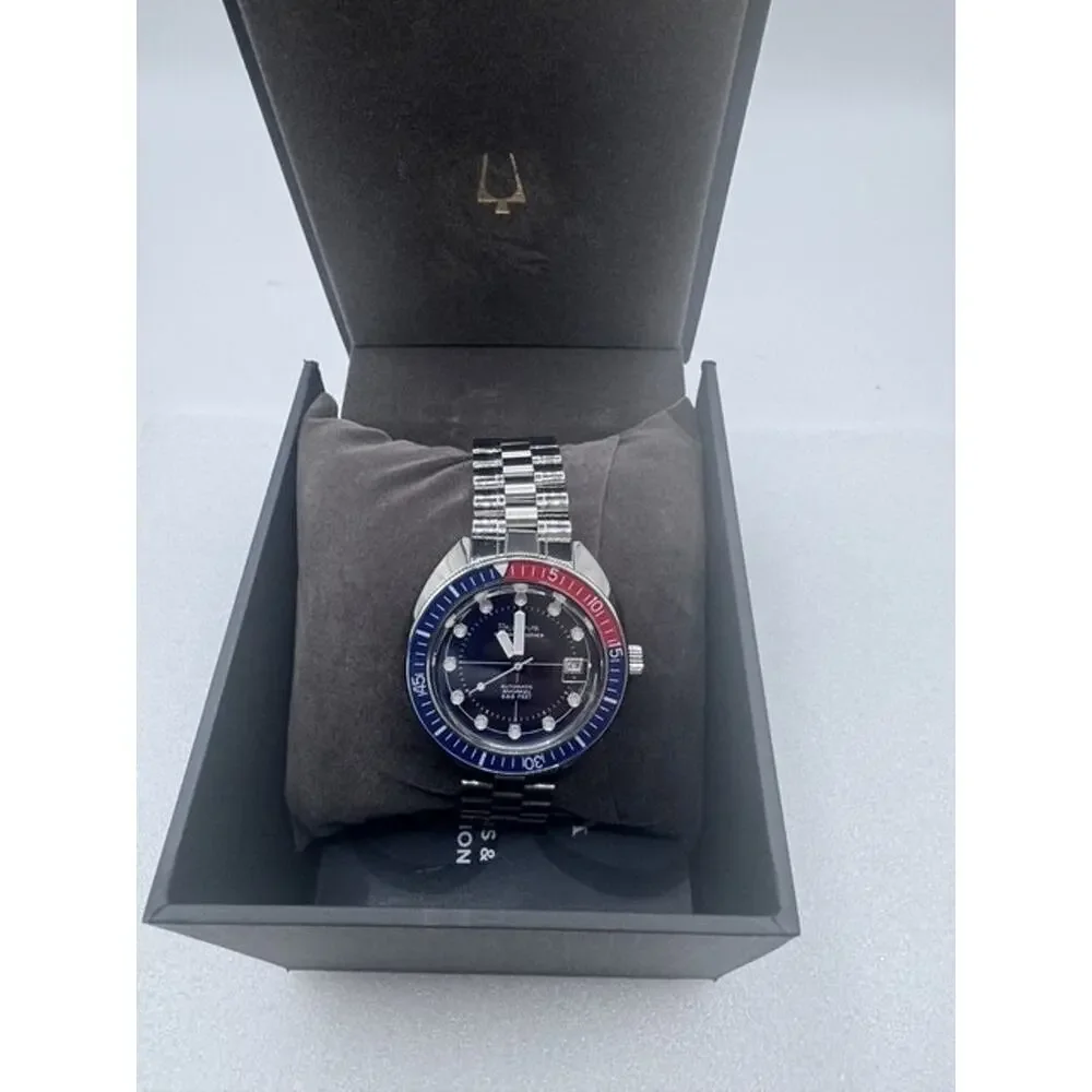 Bulova Oceanographer Blue Dial Stainless Men's Automatic Watch 41mm 96B477